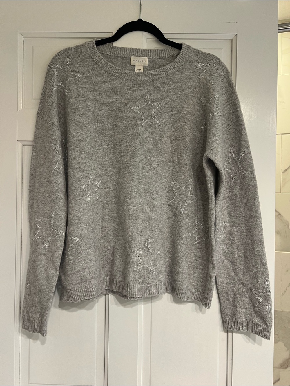 Caslon Star Wool Crewneck Sweater